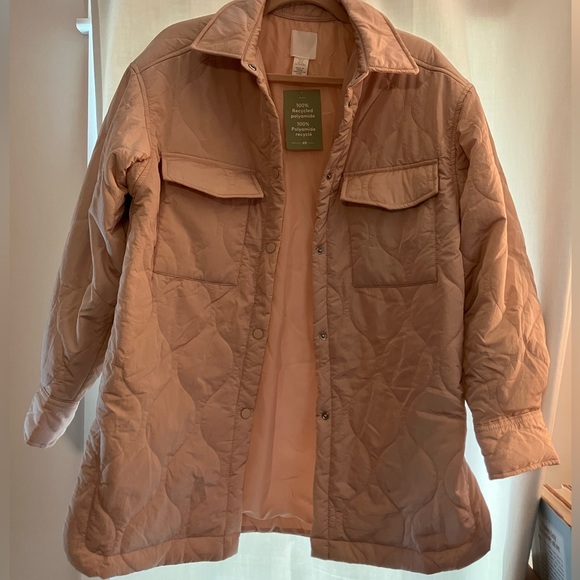 NWT H&M Shell Pink Quilted Jacket - Picture 4 of 5